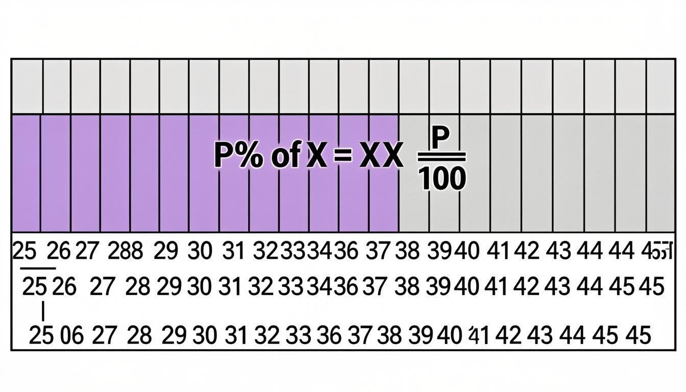 Schematic diagram illustrating Finding a Percentage of a Number