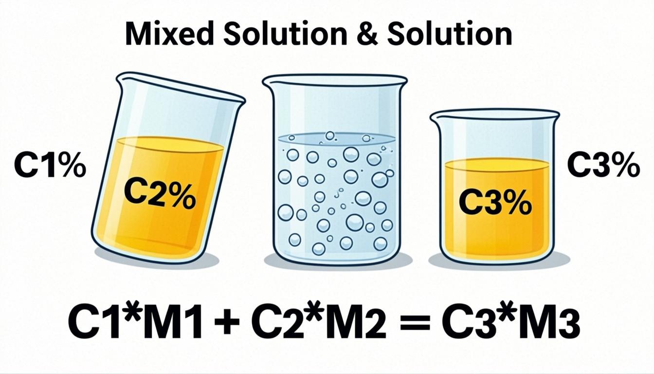 Schematic diagram illustrating Mixture and Solution Problems