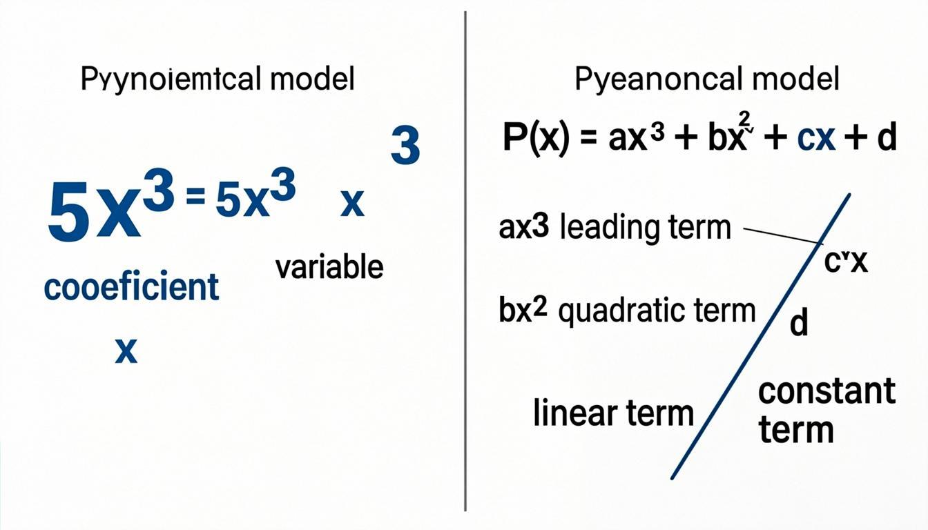 Schematic diagram illustrating Monomials and Polynomials