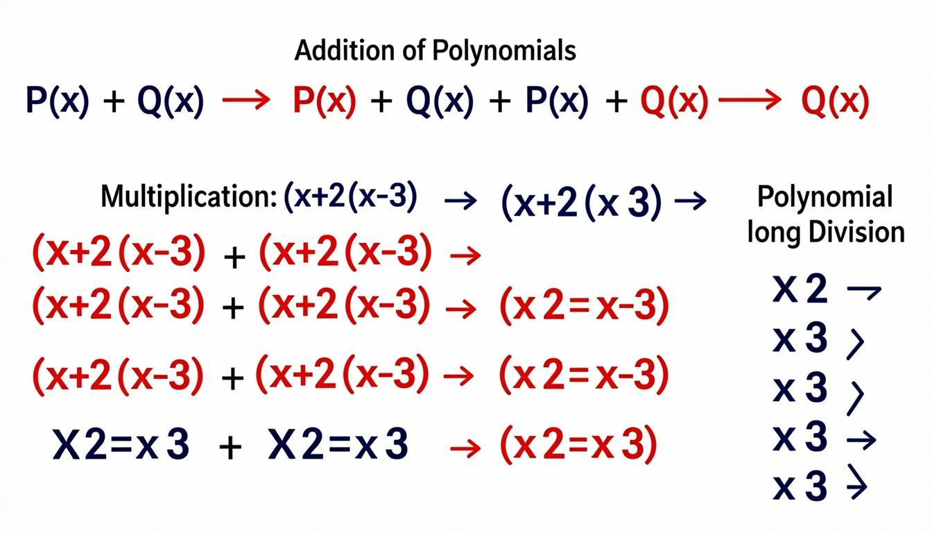 Schematic diagram illustrating Operations with Polynomials